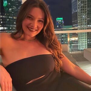 Express Elegant strapless Black Dress